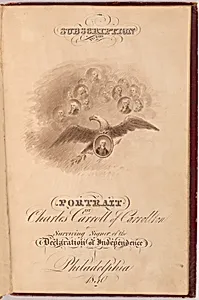 Subscription book for portrait of Charles Carroll