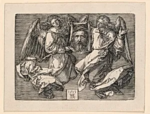 Sudarium Displayed by Two Angels