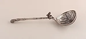 Sugar Sifter with Spider Web-Shaped Bowl and Monkey