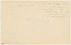 Sunbeams between Clouds, with Bulls by Frederic Edwin Church, American, 1826–1900