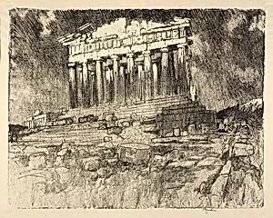 Sunset on the Parthenon, from the series Land of the Temples