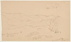 Taconic Mountains near Clarendon Springs, Vermont by Frederic Edwin Church, American, 1826–1900