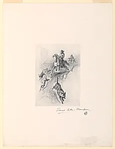 Tannery, with His Dogs, Came Galloping Up the CaÃ±on