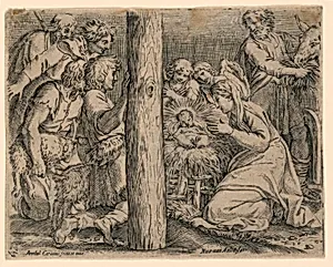 The Adoration of the Shepherds by Nicolaus van Aelst, Flemish, ca. 1527 - 1613