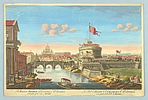 The Aelian Bridge and Castle of St. Angelo by Thomas Bowles, British, 1712 - after 1753