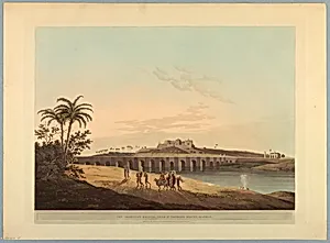 The Armenian Bridge, Near St. Thomas's Mount, Madras, from "Oriental Scenery: Twenty Four Views in Hindoostan"