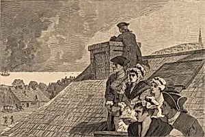 The Battle of Bunker Hill--Watching the Fight from Cobb's Hill in Boston, from Harper's Weekly, June 26, 1875 by Winslow Homer
