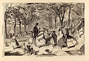 The Boston Common, from Harper's Weekly, May 22, 1858 by Winslow Homer