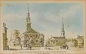 The Brick Meeting Looking South, St. Paul's in the Distance, 1800