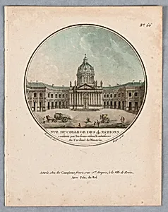 The College des Quatres Nations, Plate 56 from "Vues Pittoresques des Princepaux Ãdifices de Paris"