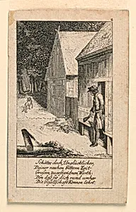 The Devotee of Solitude, Illustration for "KÃ¶nigl: Grosbrit [anische] Genealogischer Kalender auf das 1780 Jahr Lauenberg bey J.G. Berenberg"