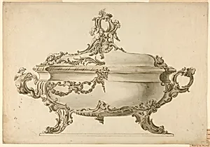 The Elevation of a Silver or Silver Gilt Tureen