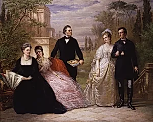 The Field Family in a Garden by Daniel Huntington