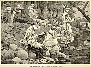 The Fishing Party, from Appletons' Journal of Literature, Science, and Art, October 2, 1869 by Winslow Homer