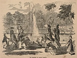 The Fountain on Boston Common, from Ballou's Pictorial Drawing-Room Companion, August 15, 1857 by Winslow Homer