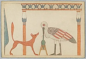 The Fox and the Stork, Illustration for Aesop's Fables