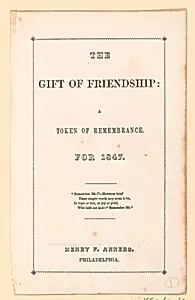 The Gift of Friendship: A Token of Remembrance for 1847