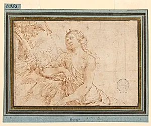 The Goddess Diana Leaning on an Outcropping