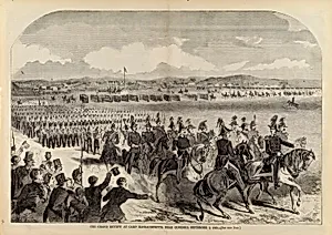 The Grand Review at Camp Massachusetts, Near Concord, September 9, 1859, from Harper's Weekly, September 24, 1859 by Winslow Homer