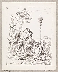 The Happy Satyr with His Family, plate 10 from the Scherzi di Fantasia