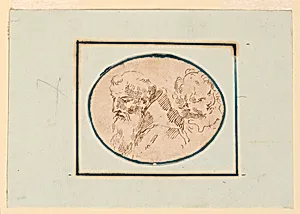 The Head of an Old Monk and the Head of a Child