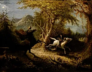 The Headless Horseman Pursuing Ichabod Crane