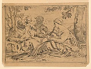 The Holy Family with Saint John and Saint Elizabeth