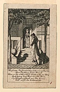 The Hypocritical Friend, Illustration for "KÃ¶nigl: Grosbrit [anische] Genealogischer Kalender auf das 1780 Jahr Lauenberg bey J.G. Berenberg"