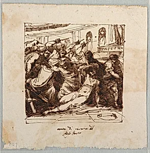 The Killing of Cesare by Felice Giani, Italian, 1758–1823