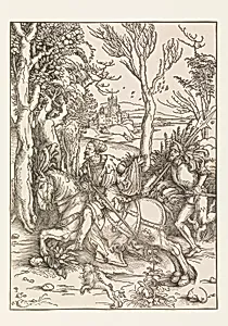 The Knight and the Landsquenet by Albrecht Dürer, German, 1471–1528