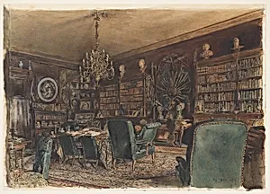 The Library in the Apartment of Count Lanckoronski in Vienna, Riemergasse 8