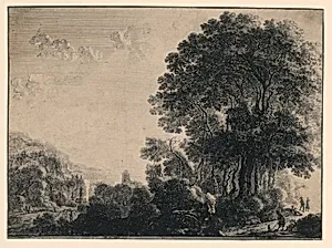 The Man and His Dog in a Landscape