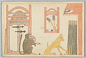 The Monkey and the Cat, Illustration for Aesop's Fables