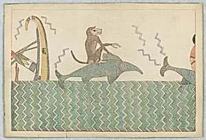 The Monkey and the Dolphin, Illustration for Aesop's Fables