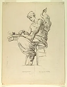 The Morse Code, Study for "Electricity as Applied to Commerce," Manufactures and Liberal Arts Building, World's Columbian Exposition, Chicago, IL