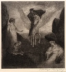 The Poet on Pegasus Entering the Realm of the Muses