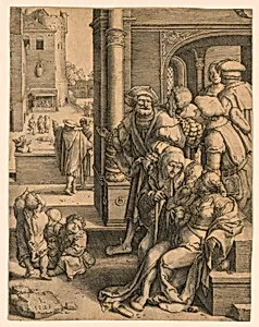 The Poet Virgil Suspended in a Basket