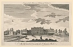 The Queen's Palace in St. James's Park, from Walter Harrison's History of London