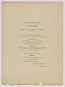 The Royal Gallery of British Art (dedication page (to Queen Victoria) from book)