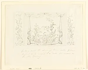 The Royal Pavilion, Brighton, Blue (South) Drawing Room, Proposed Wall Decoration