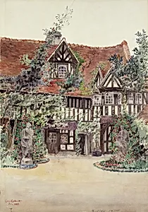 The Smaller Courtyard, Hotel Guilleaume le Conquerant, Dives, France