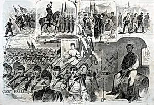 The Songs of the War, from Harper's Weekly, November 23, 1861 by Winslow Homer