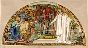 The State as Arbitrator for Industry, Education and the Military (study for lunette, Old Senate Office Building)
