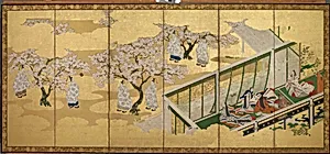 The Tale of Genji, Chapter 34; Kashiwagi catches sight of the Third Princess