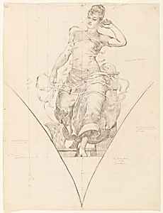 The Telephone and the Ticker, Study for "Electricity as Applied to Commerce," Manufactures and Liberal Arts Building, World's Columbian Exposition, Chicago, IL