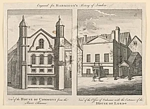The Two Houses of Parliament, from Harrison's History of London