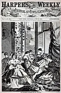 The War--Making Havelocks for the Volunteers, from Harper's Weekly, June 29, 1861 by Winslow Homer