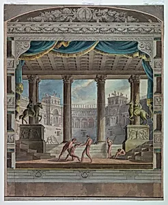 Theater Curtain: View of a Classical Amphitheater, Marsigli-Rossi Theater, Bologna
