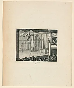 Theater Interior with a Tight-Rope Walker