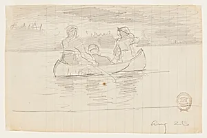 Three Men in a Canoe, Il Manigne, Quebec